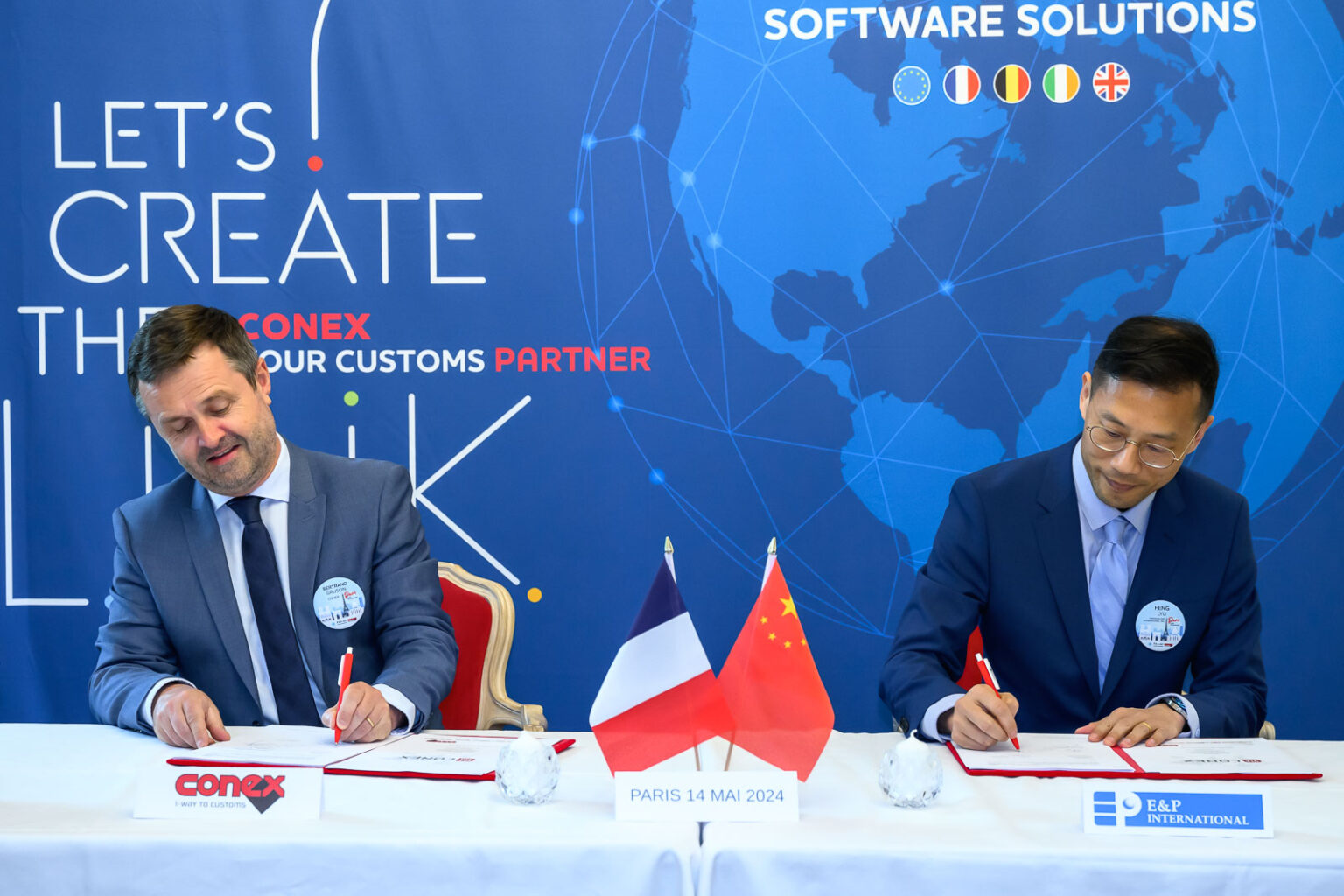 Conex signs a partnership agreement with 
E&P International Inc., China (Shanghai) International Trade Single Window, in the framework of security declarations.
